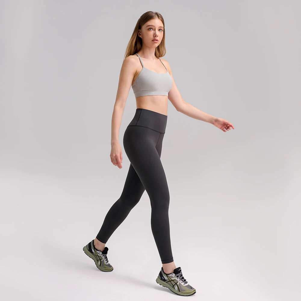 Women Activewear Yoga Leggings 24 Inch High Waist Quick Dry Stretch Fitness Pants with Soft Touch Fabric Gymwear