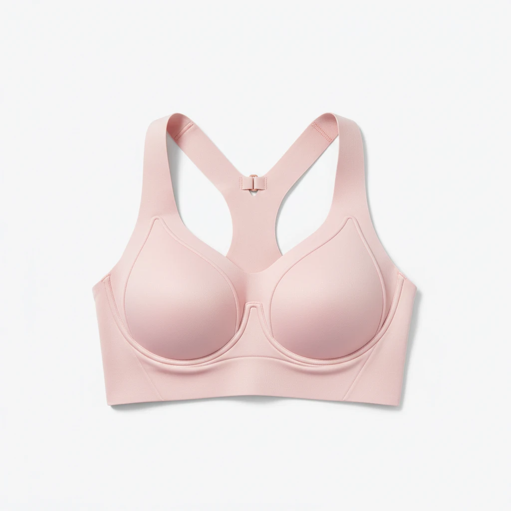 Blossom Glaze Eco-Friendly Breathable Spandex/Polyester Simple Front Logo Longline Compression Bra with Medium Support