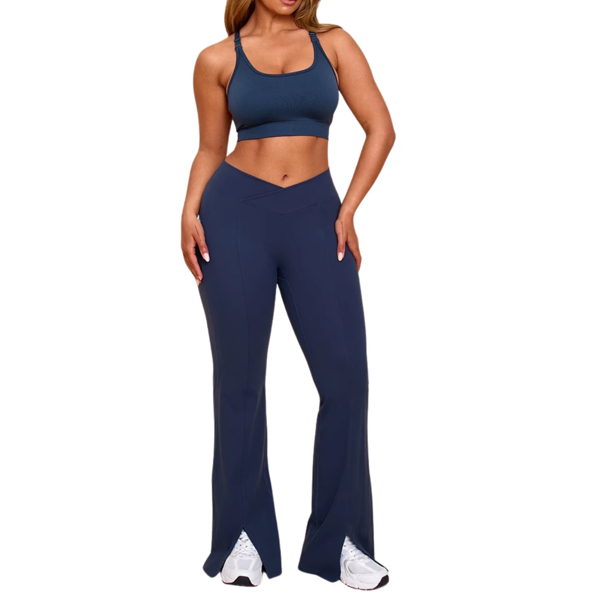 Custom Wholesale Womens High Waist Yoga Set Fashion Multi Color Breathable Sports Top & Leggings Activewear