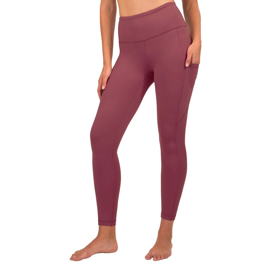 Breathable Quick Dry Full Length Print Yoga Pants with Drawstring Closure Spandex/Polyester Material With Side Phone Pocket