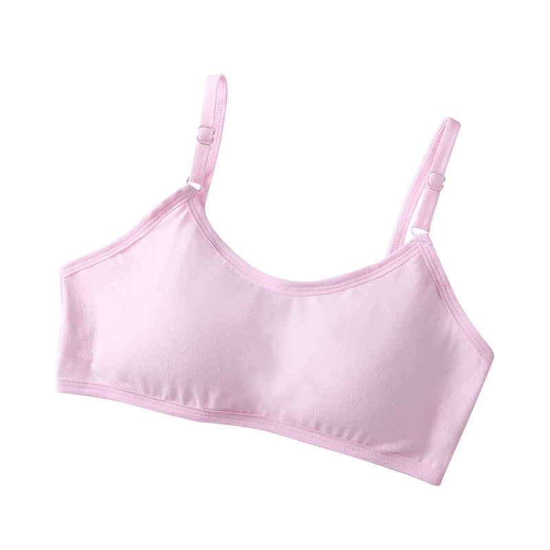 Manufacturer Direct Sales Breathable Cotton Girl Bra 14-16-18 Years Development Period Sports Bra for Students