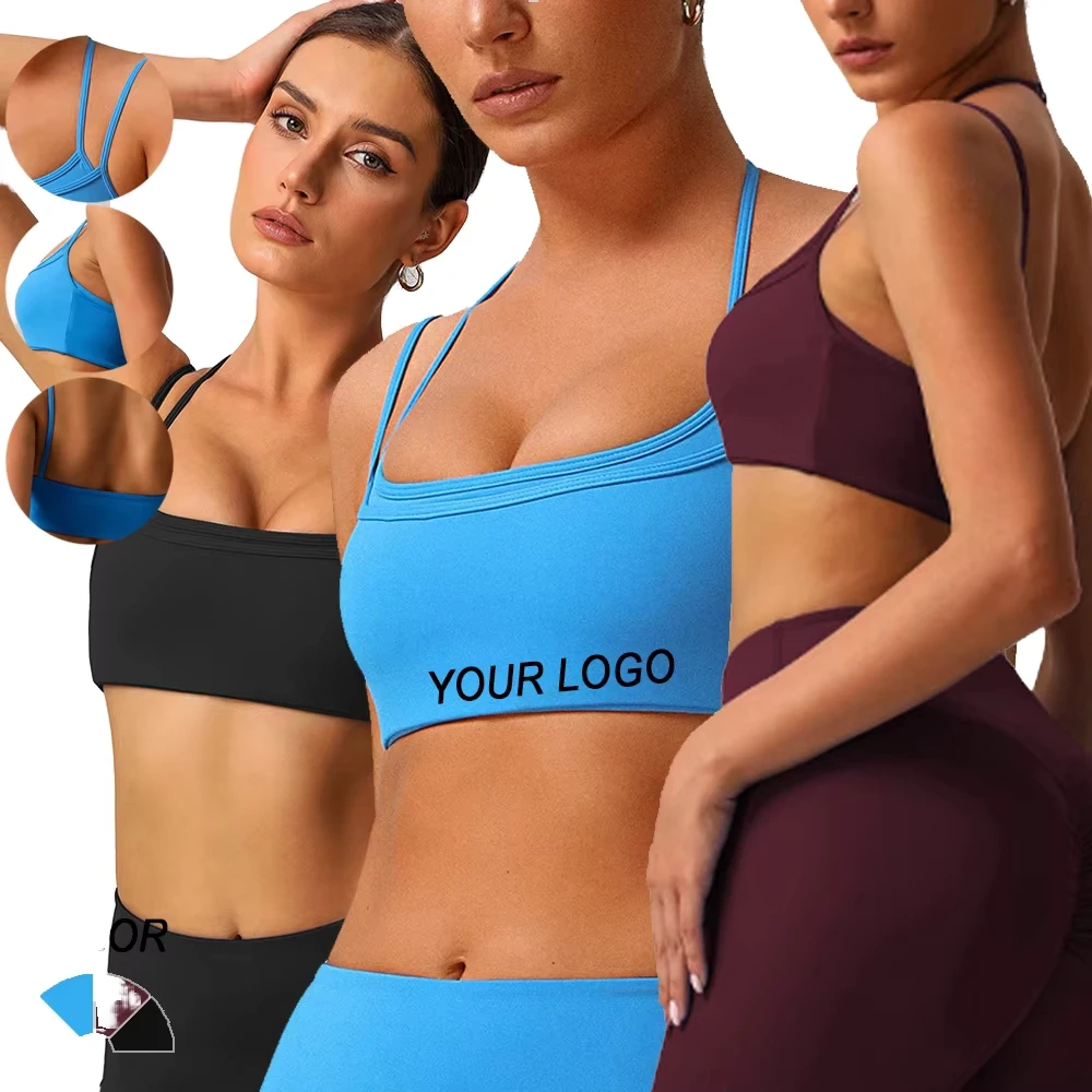 Women's High-Support Seamless Yoga Sports Bra Moisture-Wicking Racerback Workout Top Adjustable Straps Plus Size Padded Bra
