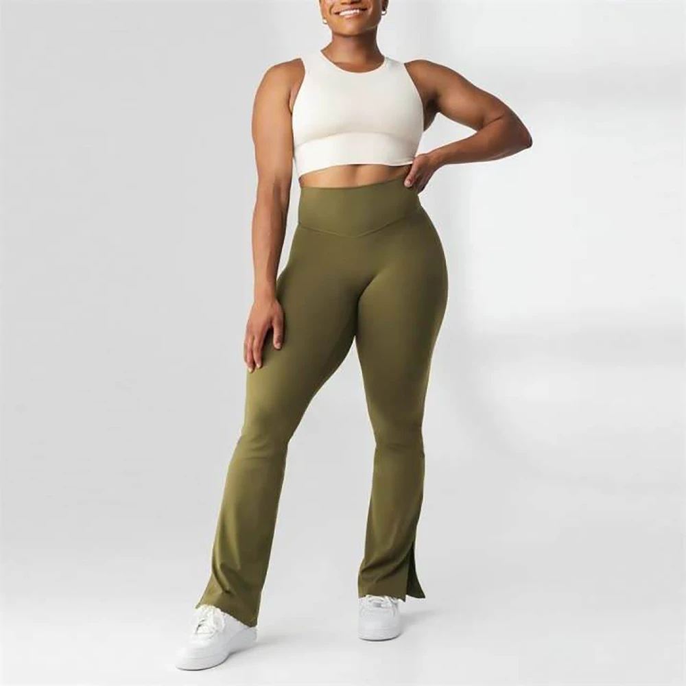 Wholesale OEM Women's Tummy Control Shaper Waist Trainer High Waist Workout Leggings Fitness Gym Yoga Wear Sports Pants Leggings