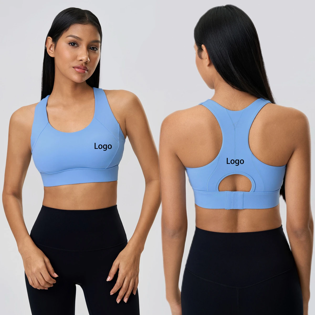 Women's High-Intensity Running Underwear Quick-Drying Fitness Sports Wear with Breathable Push-Up Yoga Bra Shockproof