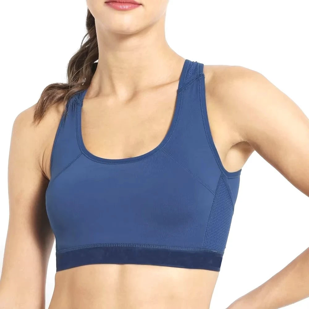 Shockproof Breathable Sports Bra for Women High Strength Running Fitness Activewear Yoga Gym Front Adjustable Straps