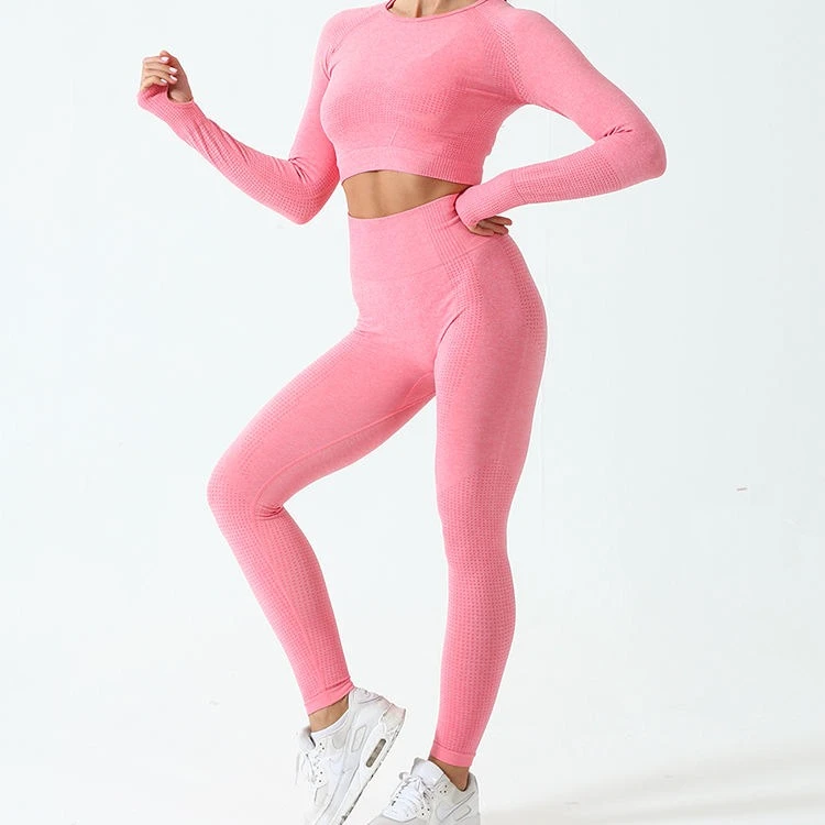 Customized Logo Lace Rhinestone Women's Gym Sets 2-Piece Fitness Yoga Sportswear Solid Sweat-Wicking Sports Bra Legging Belt