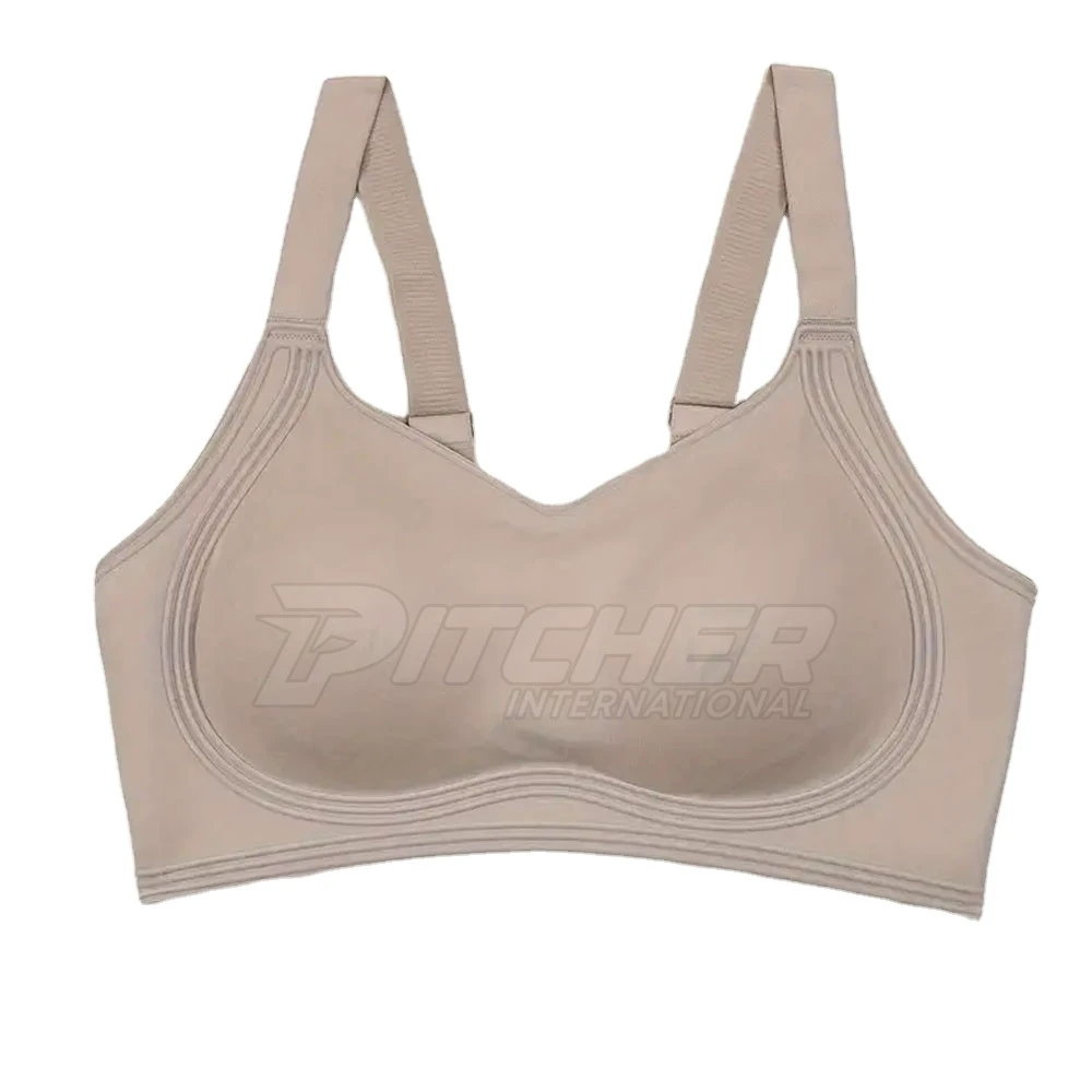 Plus Size Breathable Simple Fitness Bra for Women High Support Lightweight Quick Dry Spandex/Polyester Comfortable Easy Wear