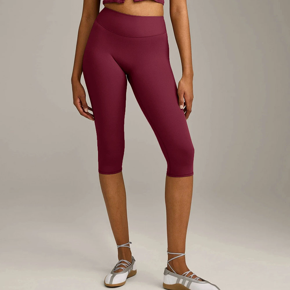 CIYING Wholesale Women High Waist Capri Leggings Brushed Cropped Yoga Tummy Control Fitness Workout Capri Leggings