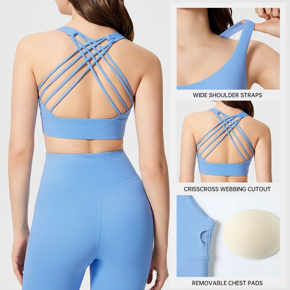 Custom Strapless Backless Sports Bra-Lightweight Active Stretch Breathable Quick-Dry Eco-Friendly Anti-UV Reversible Yoga