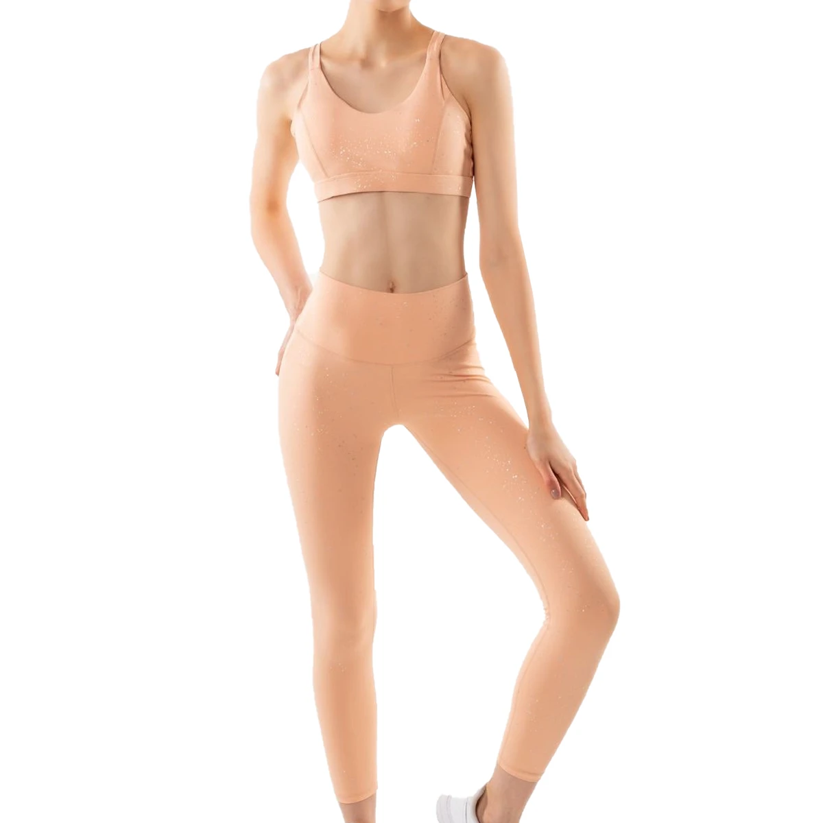 2026 New Fashionable Custom Gym Workout Yoga Sets Women Breathable Seamless Yoga Elastic Waist Front/Waist Logo