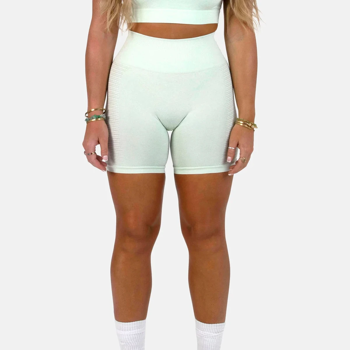 Breathable Women's High Waist Slim Sports Fitness Yoga Shorts Elastic Waistband Black Sports Short Gym Wear