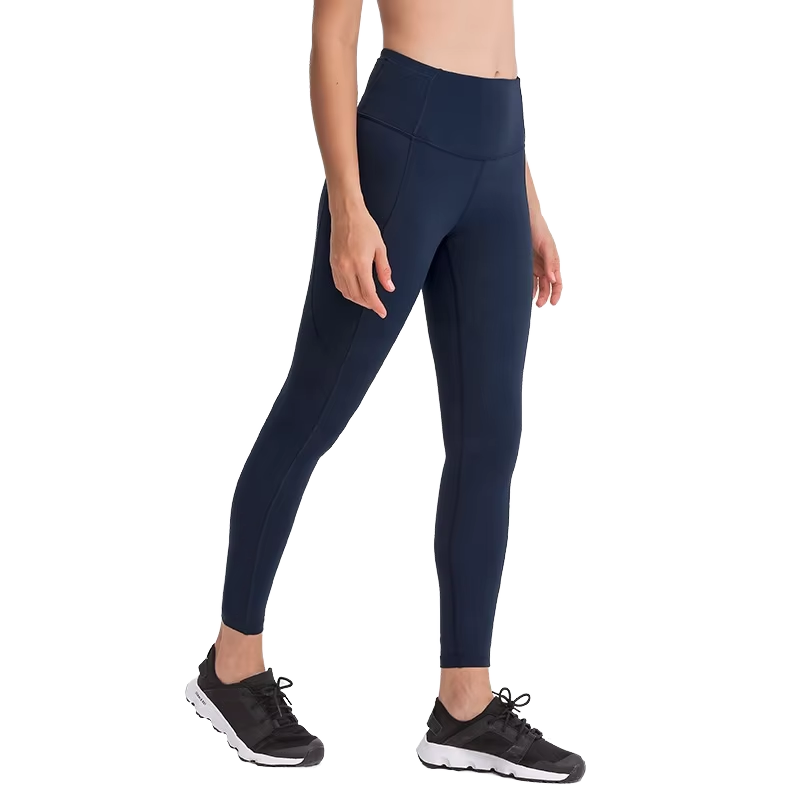Women's Tummy Control Breathable Solid Activewear Sports Leggings Full Length High Waist Gym Fitness Yoga Spandex/Nylon Side