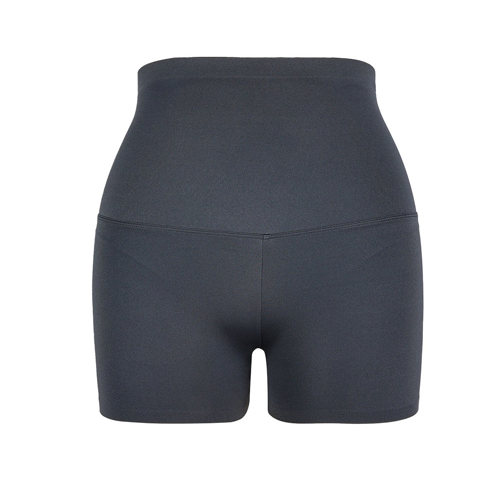 High Waist Yoga Shorts for Women Solid Color Four-Way Stretch Quick Dry Gym Workout Running Fitness Exercise with Pockets