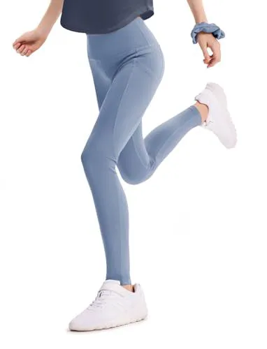 High Waist Yoga Leggings with Side Pockets, Tummy Control Workout Pants for Women Gym