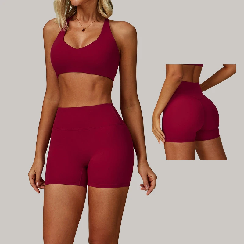 Women's High Waist Tight Yoga Pants Breathable Outdoor Fitness Shorts Custom Cycling Large Size Sportswear Solid Wholesale