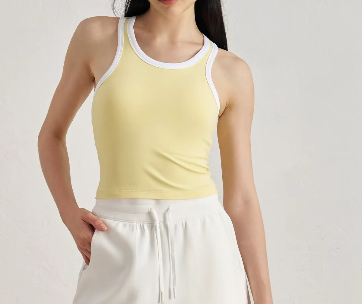 I-shaped Beauty Back Unisex Sports Bra-Sheer Breathable Polyester with Drawstring Closure for Yoga Pilates & Fitness