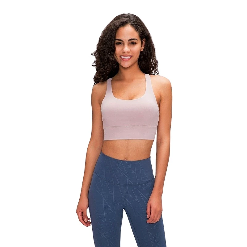 Hot Sale Women Plus Size Reversible Sports Bra Compression Breathable High Quality Solid Color Sleeveless