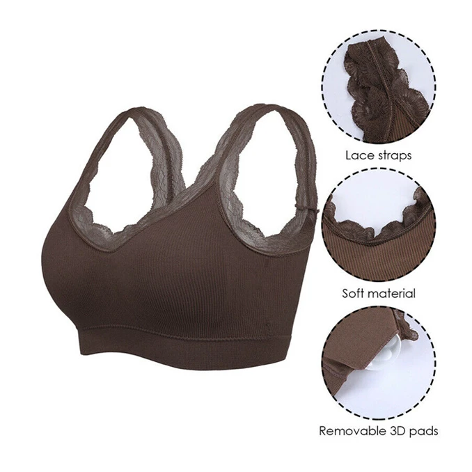 Women's Sports Bra Yoga Plus Size Backless Crop Top Fitness Running Shockproof Hollow Removable Triangle Cups Breathable Summer