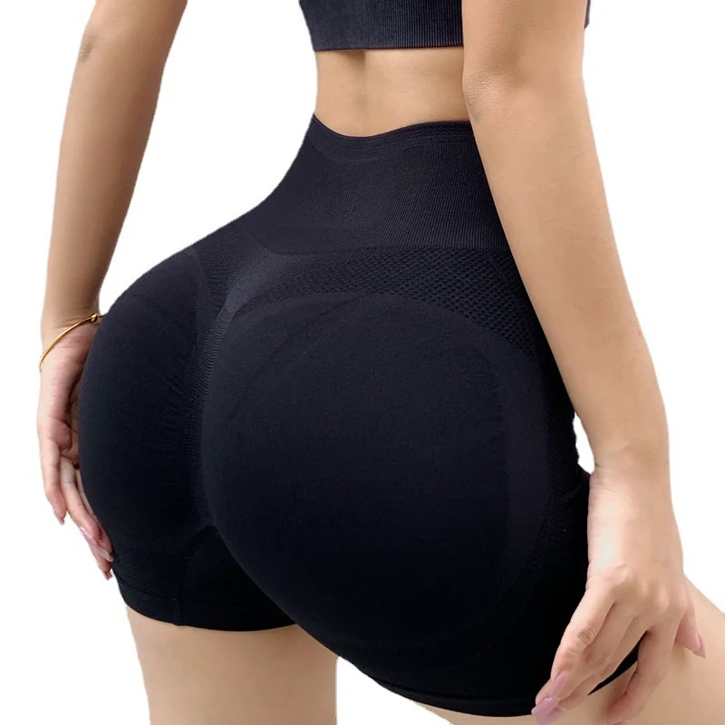 Custom Yoga Shorts for Women High-waisted Quick-dry SeamlessTight-fitting Butt-lifting Three-quarter Fitness Sports Yoga Shorts