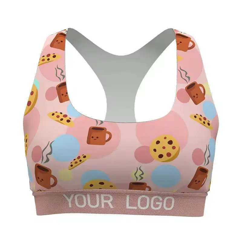 Seamless Ribbed Plus Size Wireless Sports Bra Women Front Logo High Elasticity Workout Gym Fitness Crop Top Trend 2026