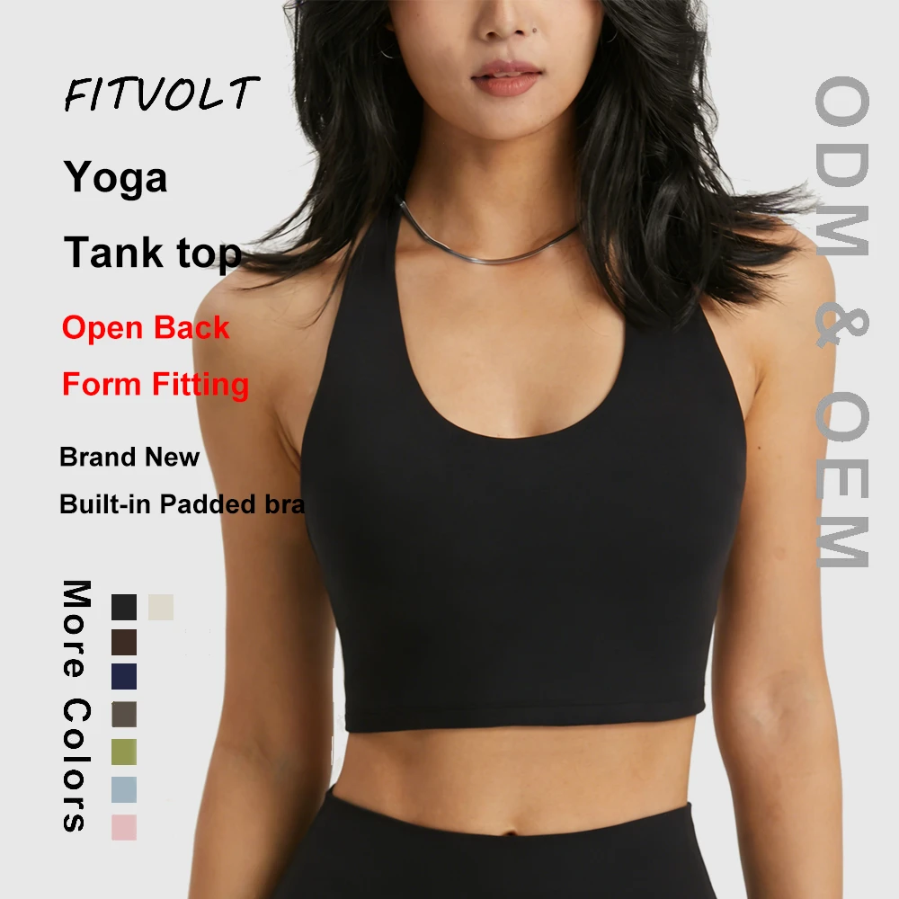 FITVOLT Premium Women's Sports Bra Breathable Mat Material Medium Support Quick Dry Removable Pads Secure Fit Comfortable