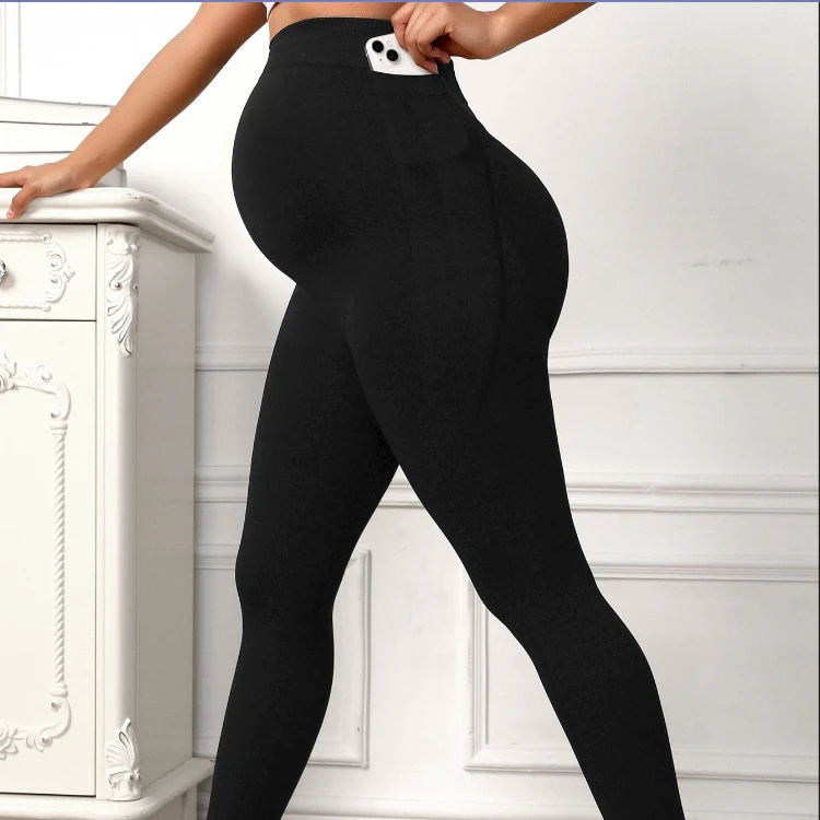 Pregnant Woman's High-waisted, Buttock-raising, Slimming Yoga Pants for Sports Activities