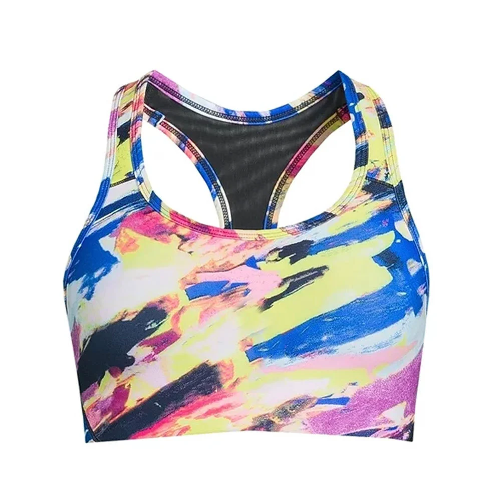 Women's Lightweight Quick Dry Breathable Simple Medium Support Strapless Yoga Sports Bra Customizable Front Seamless Sublimation