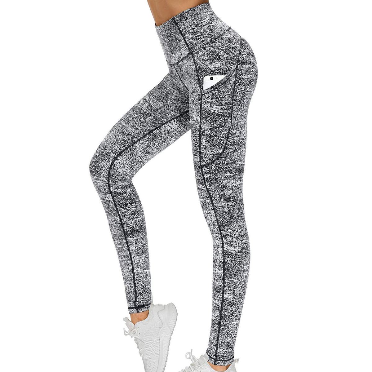 Leggings for Women High Waisted Squat Proof, 4-Way Stretch Yoga Pants with Side Pockets Scrunch butt leggings for women