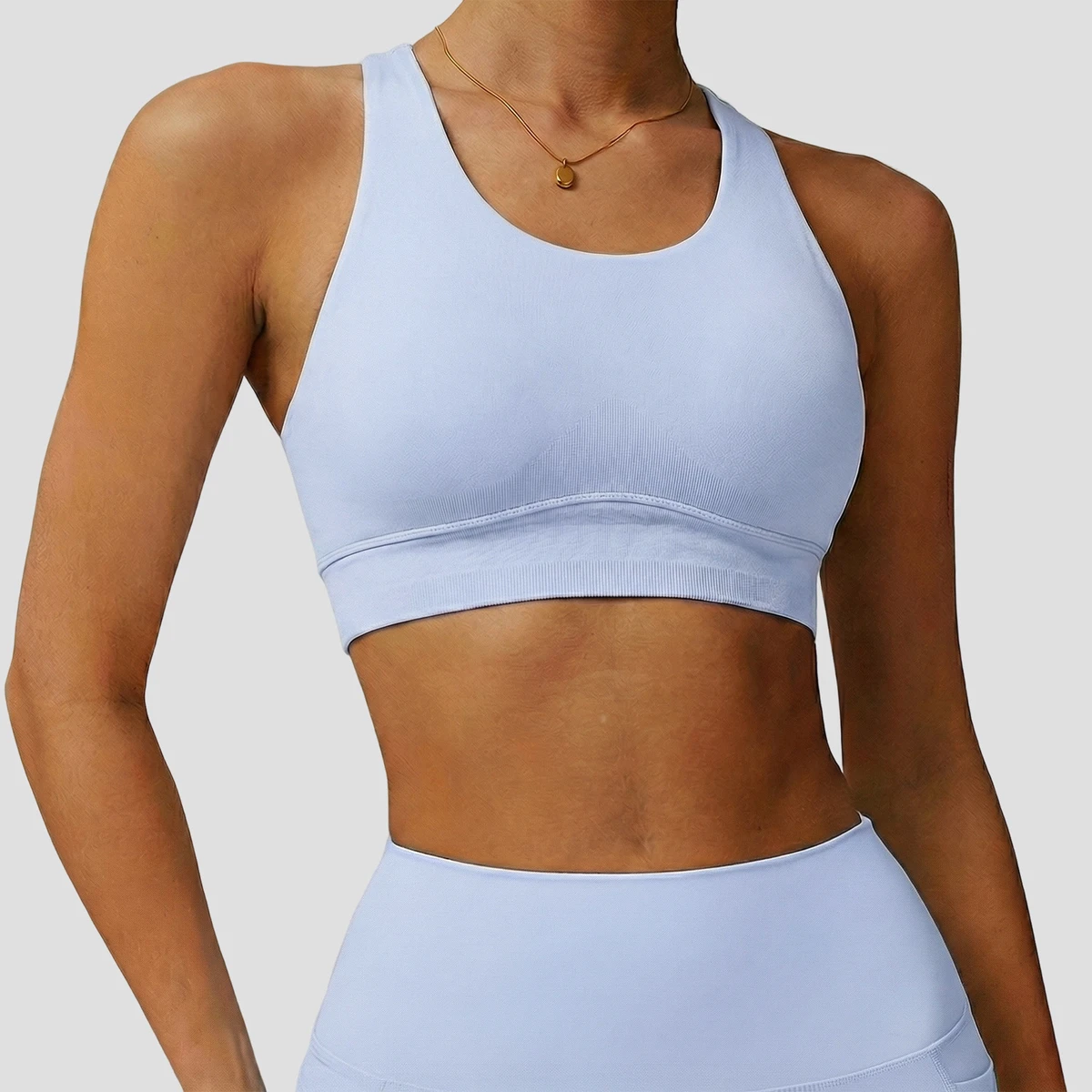Cross-shaped Back High Support Quick-drying Spandex Sports Bra for Active Wear Women's Fitness Training Pilates Yoga