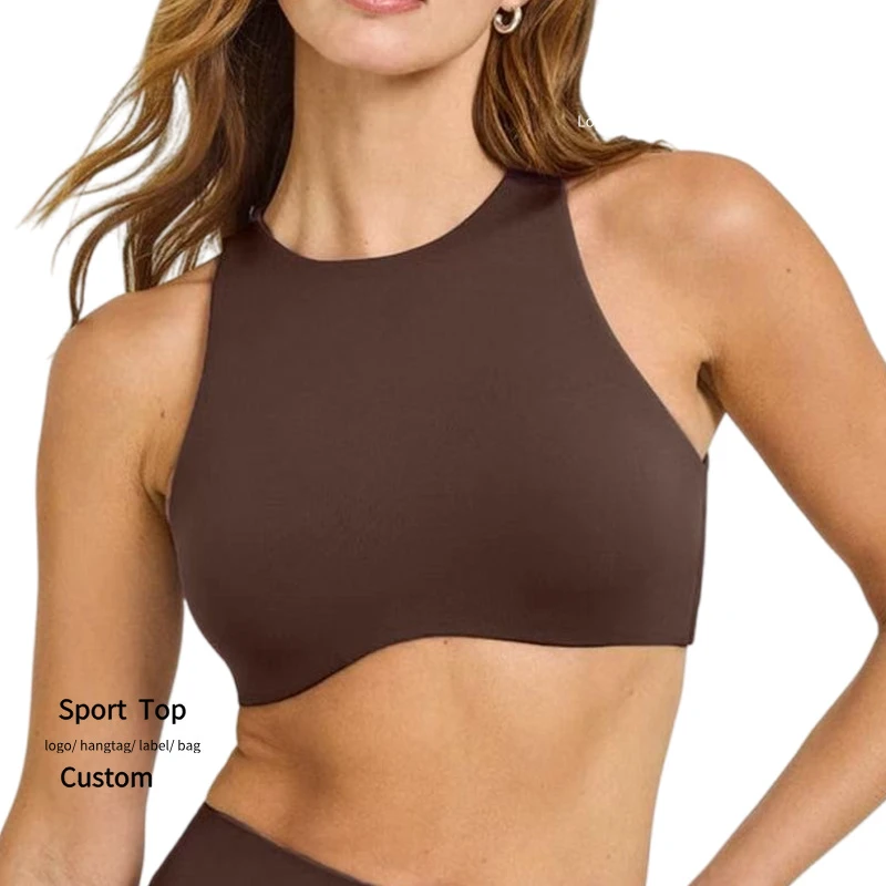 Women's Ultra-Soft Butter Skin-Friendly Fabric Yoga Tank Top Open Back Fitness Vest Sleeveless Skinny Sports Bra for Women