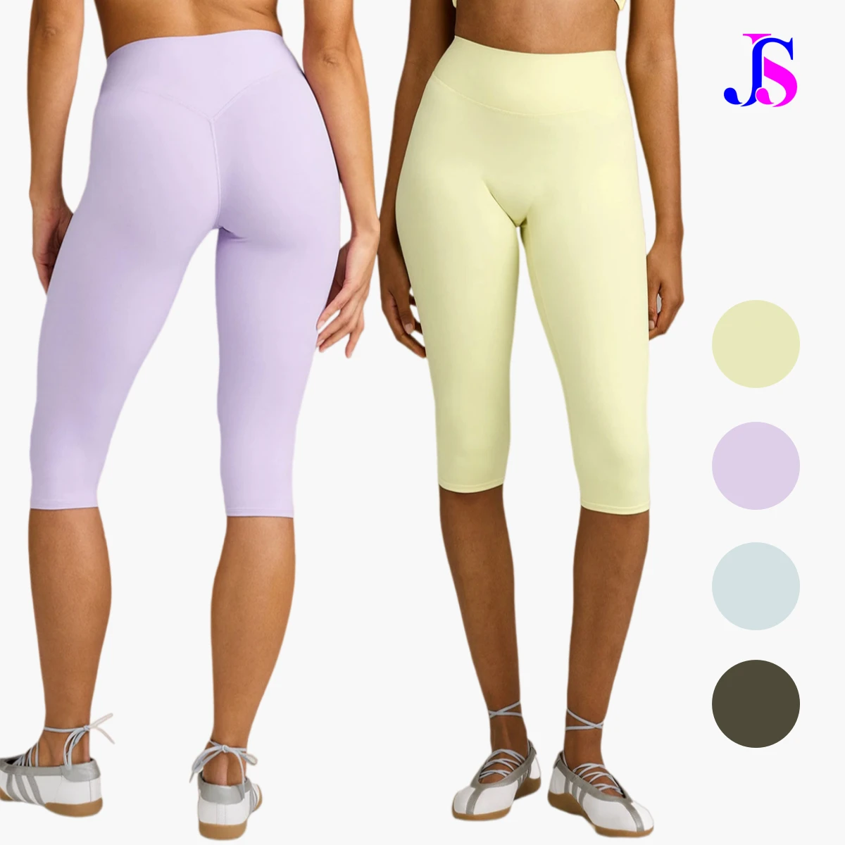 L-ZK6105 Women's High-waisted Sportswear Hip-lifting Capri Pants Breathable Gym Wear Highly Elastic Running and Yoga Pants.