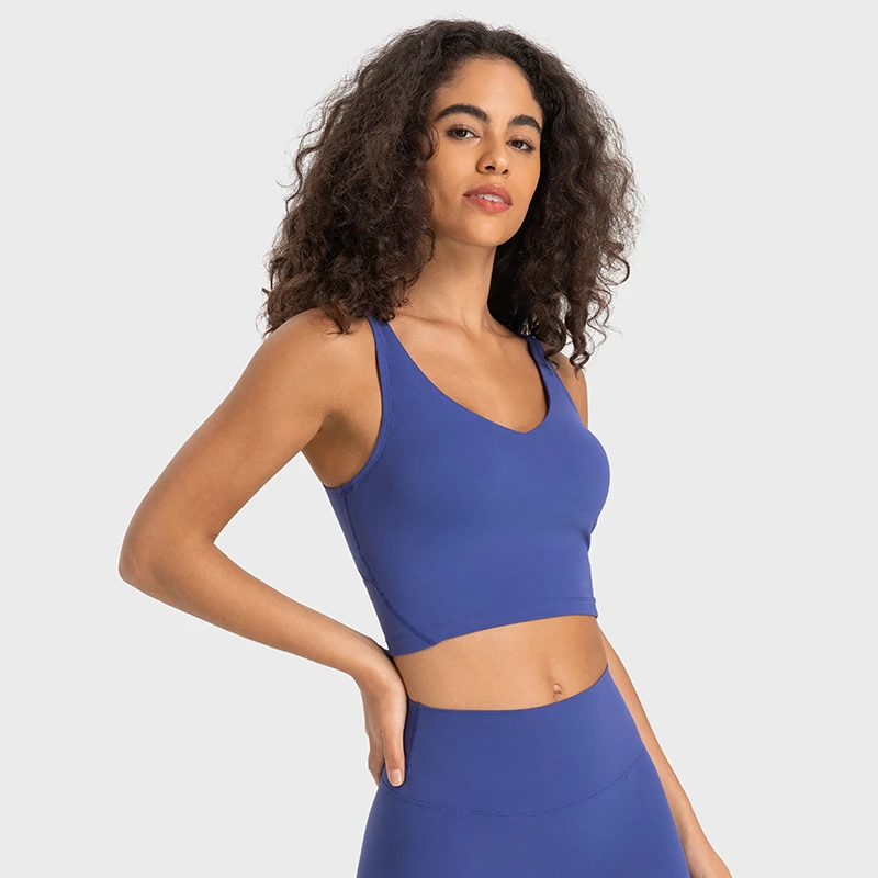 Wholesale Customization High Support Breathable U-Neck Sports Bra Lightweight Quick Dry Nylon Spandex Front Fitness Wear Yoga