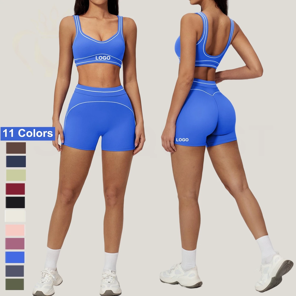 2PCS Tenu De Sport Womens Gym Fitness Sets Clothing Clothes Workout Yoga Sports Set Wear Activewear Sportswear for Woman Women