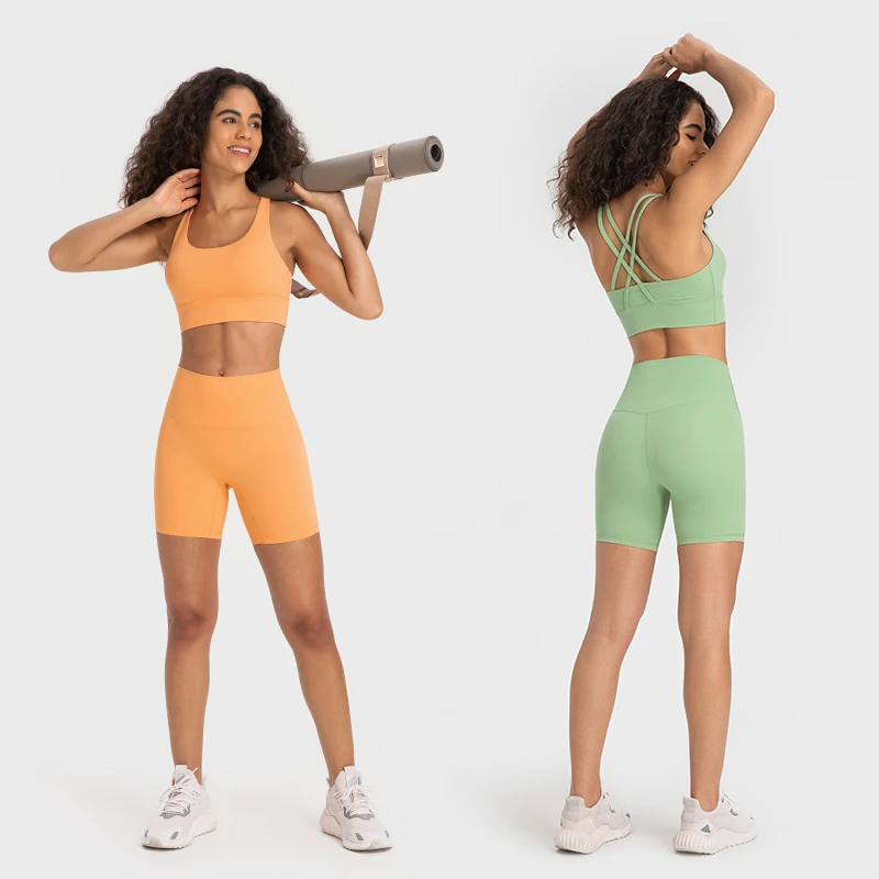 2023 New Colors Align No Front Lines No Camel High Waist Inner Pocket Short Sports Women Yoga Pants Shorts for Gym