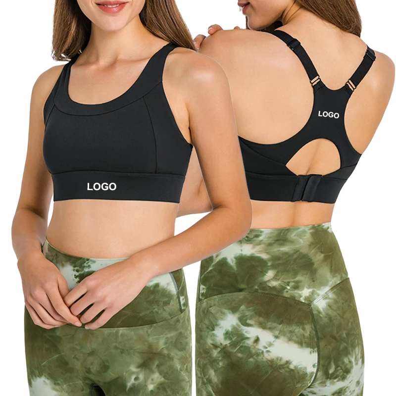 DW175 Fashion Adjustable Shoulder Strap High Support High Elastic Athletic Yoga Bra