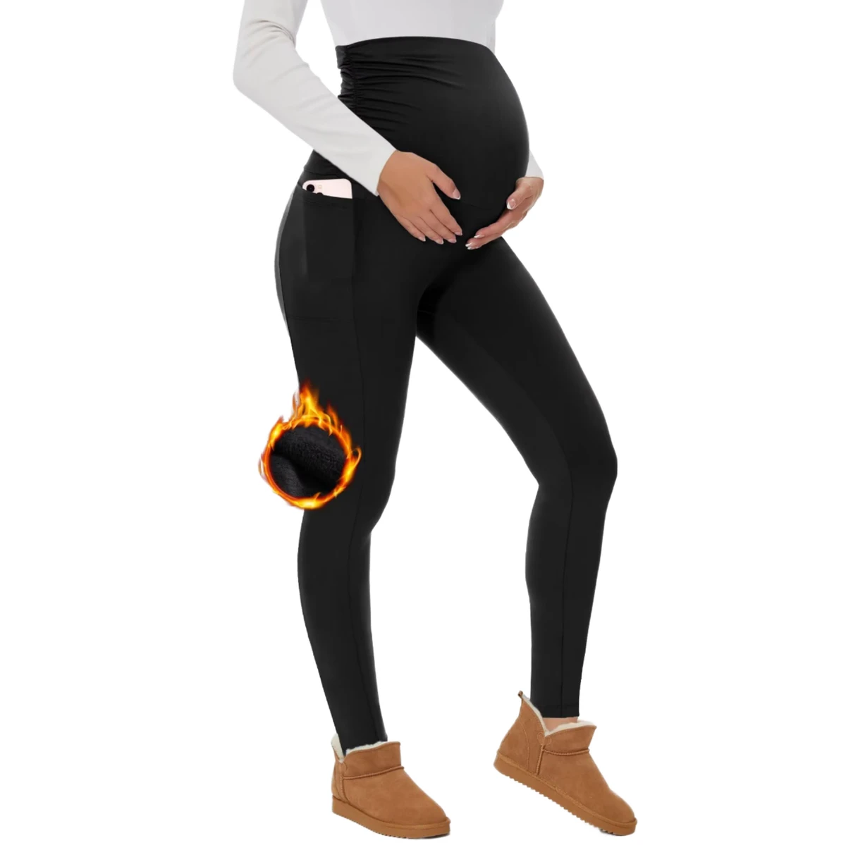 USA Hot Sale High Waist Over The Belly Seamless Breathable Knitted Maternity Yoga Leggings Plus Size Pregnancy For Women