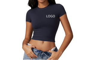 PASUXI Women's Short Sleeve Yoga Tops Custom Wholesale Quick Dry Gym Shorts Solid Breathable Fashion Pilates Yoga Clothing