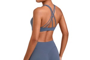 New Style Outdoor Versatile Cross Back Breathable High Support Spandex/Nylon Sports Bra Tight Running Yoga Fitness 16786
