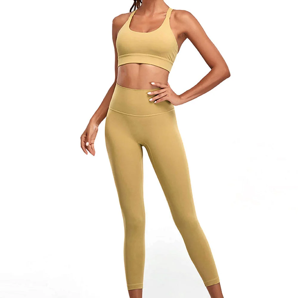 New Design High Quality Top Selling Elastic Waist Women Yoga Sets Breathable Adjustable Comfortable Women Yoga Sets