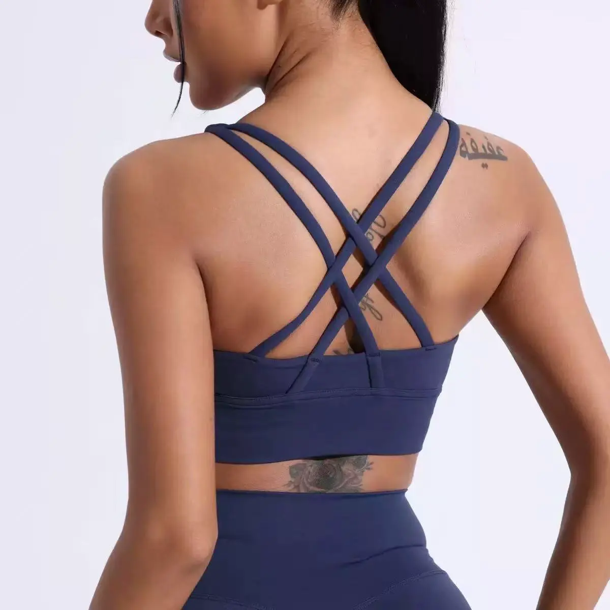Custom Lulu High for Non-adjusted Strap Clasp Back Zipper Front Breathable Lightweight Sports Bra for Women Yoga Gym