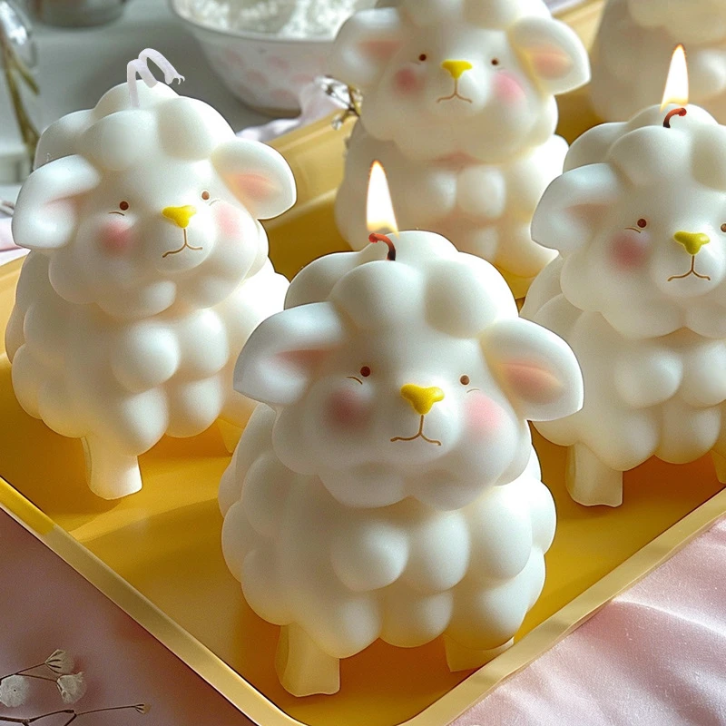 DUMO Customized Sheep Scented Candle Silicone Mold DIY Diffusing Stone Handmade Soap Art Ornament Souvenir Silicone Mold Candle
