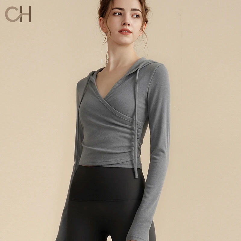 2026 Hooded Yoga Top - Quick-Dry Slim-Fit Long Sleeve for Running & Pilates Summer Clothes for Women