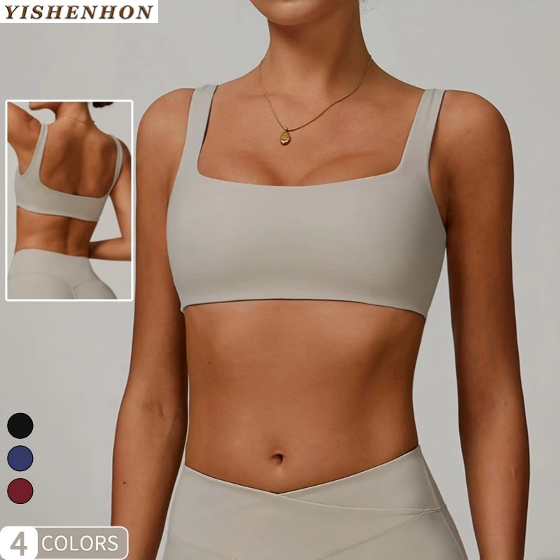 YISHENHON Adjustable Sports Bra for Adults Lightweight Breathable Fitness Running Wear Hot Selling Sexy Yoga Bra for Gym