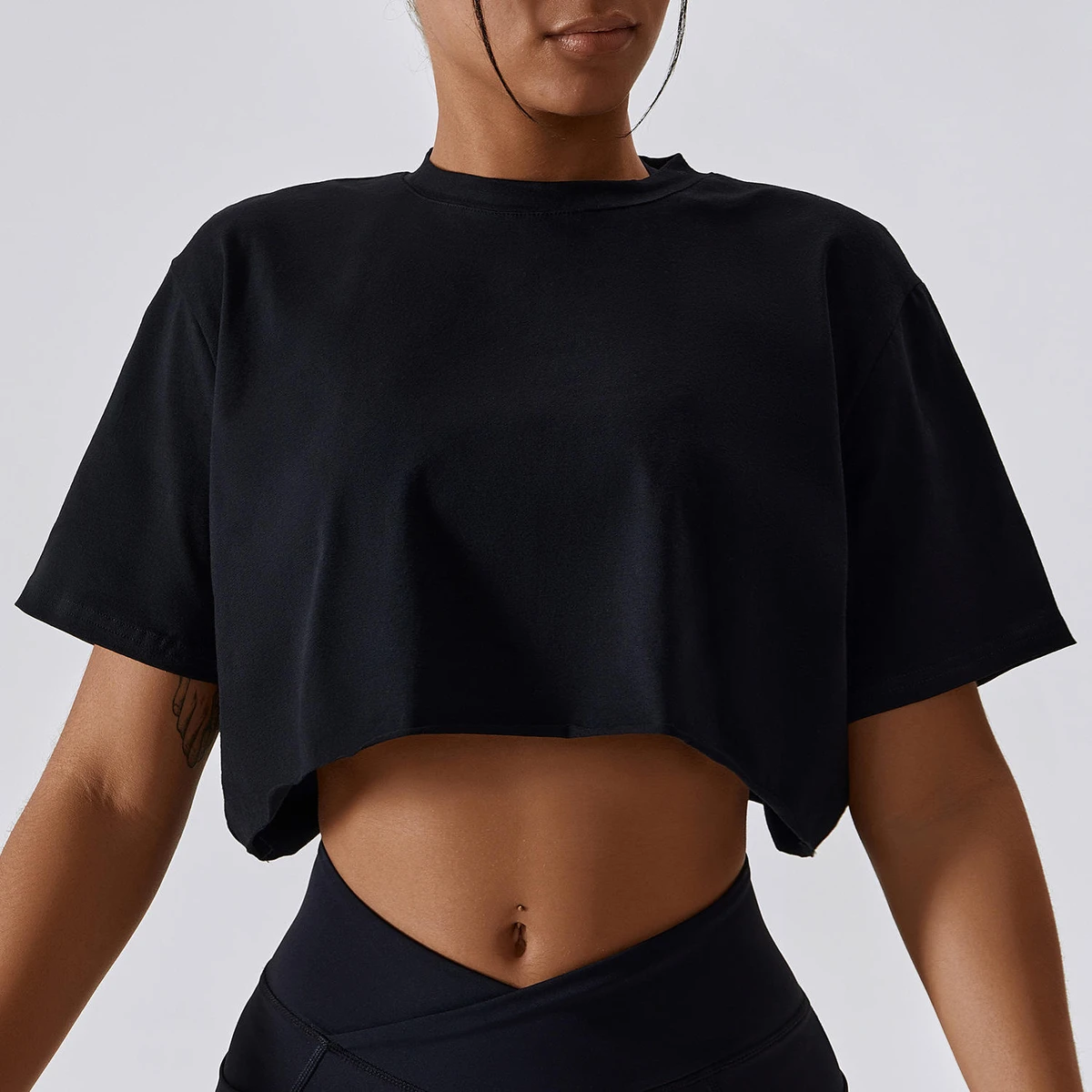 Running T-shirts Gym Top Women Crop Top Fitness Training Yoga Clothing Sport Top for Women Workout Ladies Sports Shirts