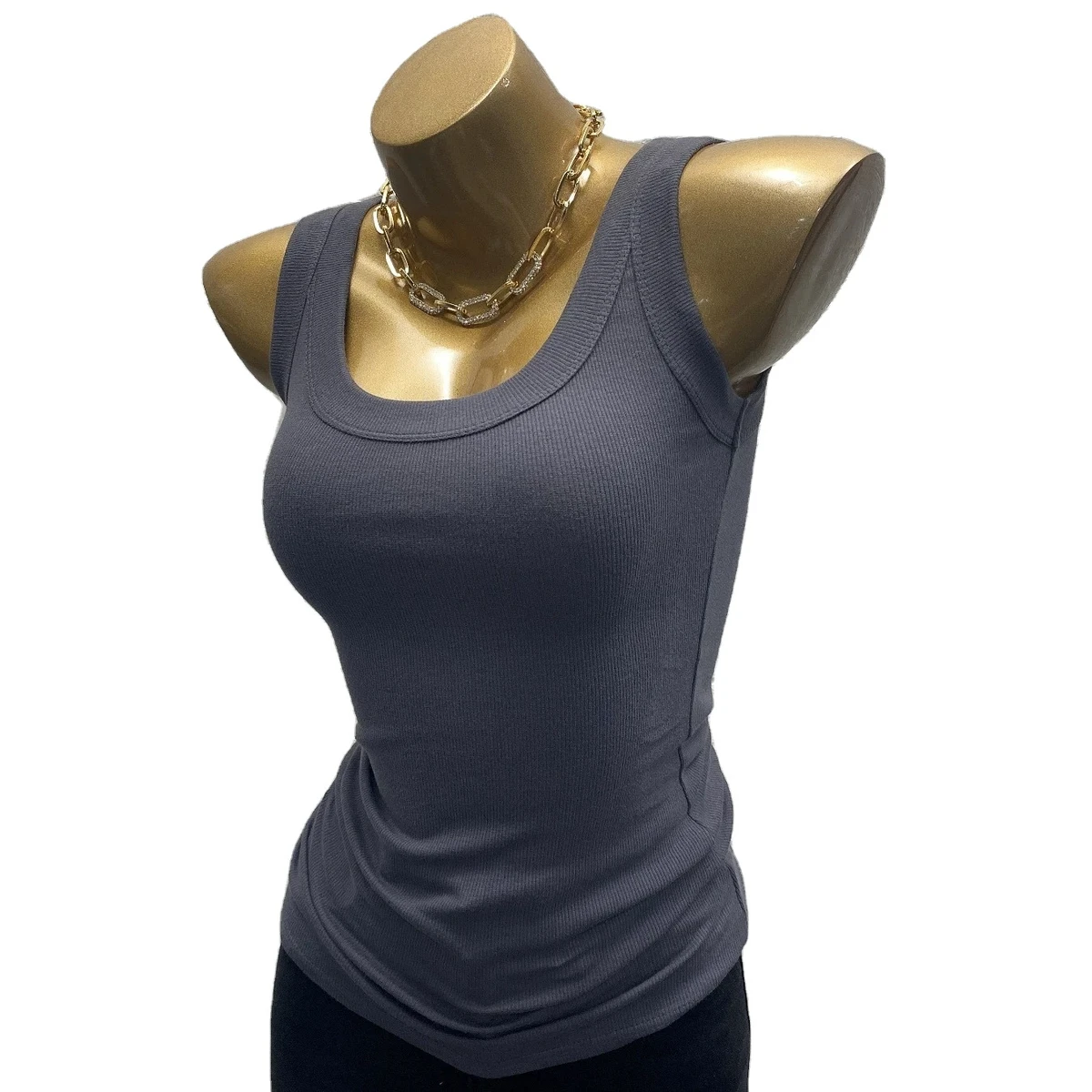 Plus Size, Cotton / Bamboo Fiber Knitted Jersey Tank Top Casual Basic Design Lace One-Size-Fits-All Workout Gym Yoga Fitness XS