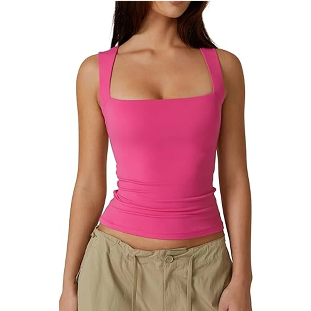 Custom logo printed sleeveless tank top from wholesale