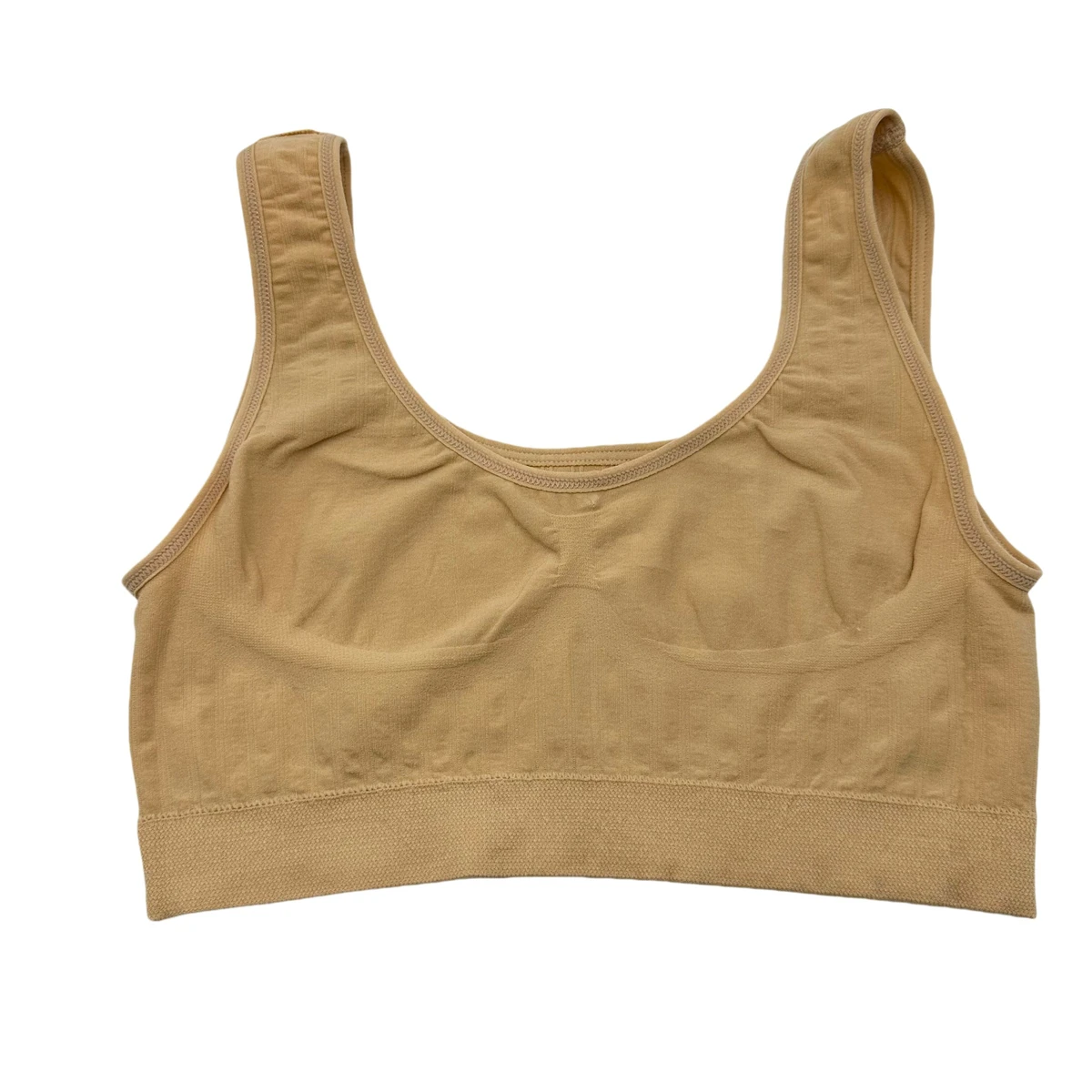 High Quality Seamless Knitted Spandex/Nylon Sports Underwear Solid Color Breathable Yoga Fitness Wear Running Push up Top Women