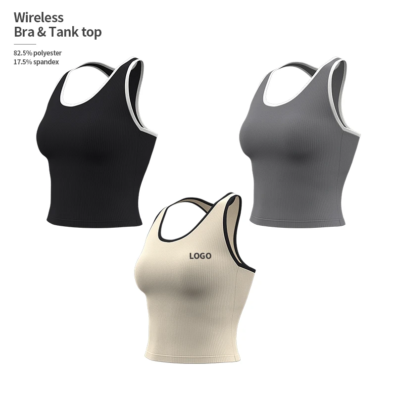 High Quality Striped Sexy Women tank Top Exercise Yoga Bra I-shaped Back Quakeproof Gym Fitness Sports Bra