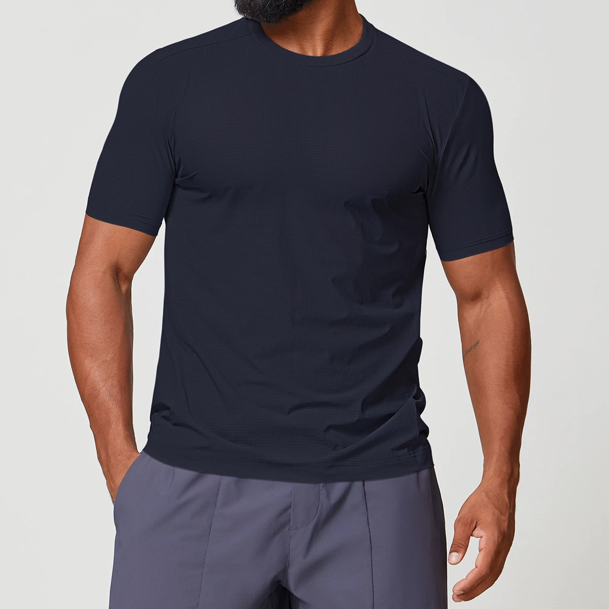 XW-EDX1177 New Outdoor Sport Fit Wear Men Basic Plain Gym Running Fitness Comfortable T Shirts Short Sleeve Yoga Top