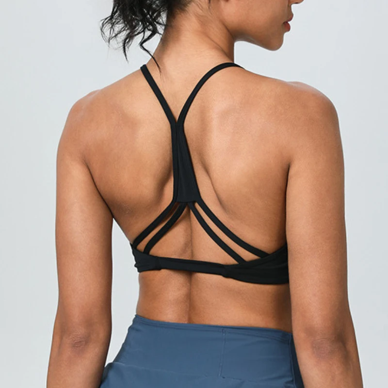 Women's New Breathable Sports Underwear Shock-Proof Gym Fitness Yoga Bra Seamless Sports Vest for Adults